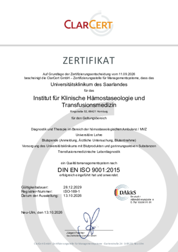 Zertifizierungsurkunde ClarCert 2026-2029