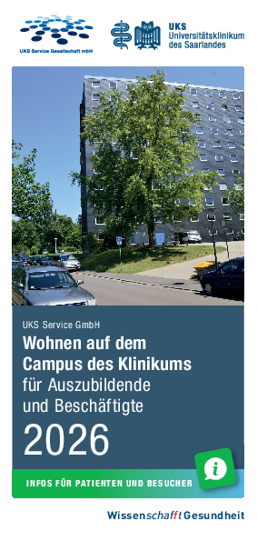 Infoflyer zu Wohnunterkuenften 2026 am UKS