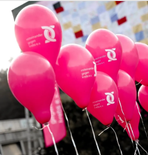cross against cancer luftballons