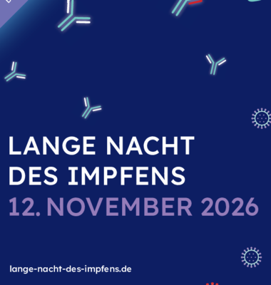 Plakat Lange Nacht des Impfens 2026 am UKS