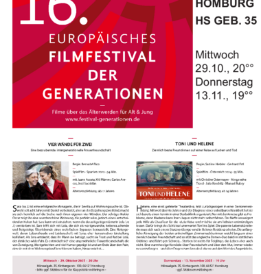 Plakat zu den Vorführungen in Homburg