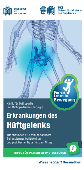 Infoflyer der Orthop&auml;die zu Erkankungen des H&uuml;ftgelenks (PDF)
